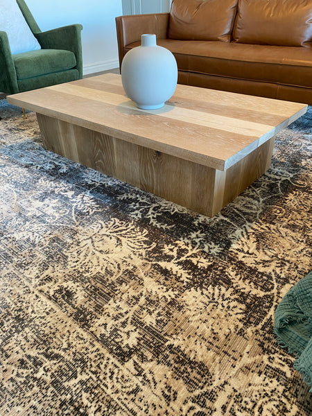 White oak coffee table