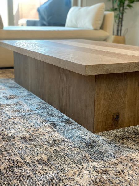 White oak coffee table